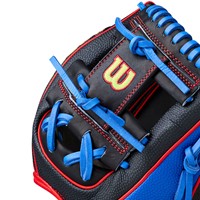 Wilson A2000 DP15 Pedroia Fit SuperSkin 11.5 Baseball Glove, Black/Royal