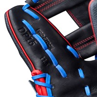 Wilson A2000 DP15 Pedroia Fit SuperSkin 11.5 Baseball Glove, Black/Royal