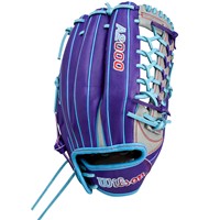 Wilson A2000 T125 12.5 Fastpitch Glove, Purple/Grey