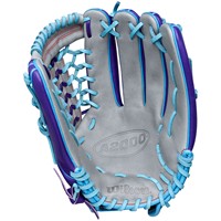 Wilson A2000 T125 12.5 Fastpitch Glove, Purple/Grey