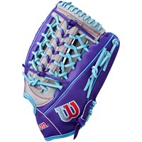 Wilson A2000 T125 12.5 Fastpitch Glove, Purple/Grey