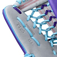 Wilson A2000 T125 12.5 Fastpitch Glove, Purple/Grey