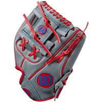 Wilson Youth A450 10.75 Baseball Glove, Grey/Red