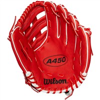 Wilson Youth A450 11 Baseball Glove, Red/White