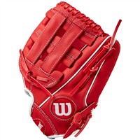Wilson Youth A450 11 Baseball Glove, Red/White