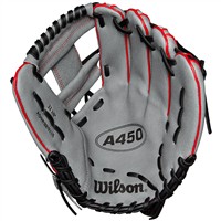 Wilson Youth A450 11.5 Baseball Glove, Grey/Black