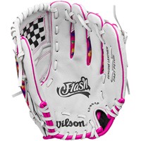 Wilson Youth A440 Flash 11.5 Fastpitch Glove, White/Pink
