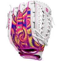 Wilson Youth A440 Flash 12 Fastpitch Glove, White/Pink