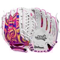 Wilson Youth A440 Flash 12 Fastpitch Glove, White/Pink