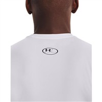 Under Armour HeatGear ARMR Short Sleeve Shirt, White/Black