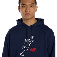 New Balance Mens Shohei Always on Logo Hoodie, Navy