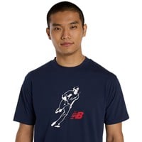 New Balance Mens Shohei Graphic T-Shirt, Navy