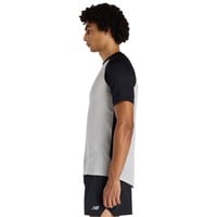 New Balance Mens Asym Top Right T-Shirt, Black