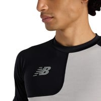 New Balance Mens Asym Top Right T-Shirt, Black