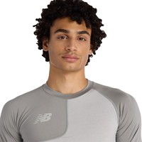 New Balance Mens Asym Top Right T-Shirt, Grey
