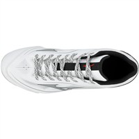 Mizuno Mens Cusion Revo Diamond Mid TPU Molded Cleats, White/Black