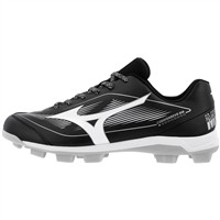Mizuno Mens Cusion Revo Diamond Low TPU Molded Cleats, Black/White