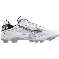 Mizuno Mens Cusion Revo Diamond Low TPU Molded Cleats, White/Black