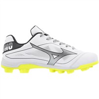 Mizuno Mens Cusion Revo Diamond Low TPU Molded Cleats, White/Yellow