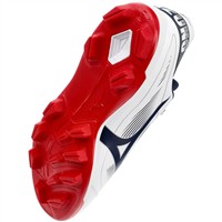 Mizuno Mens Cusion Revo Diamond Low TPU Molded Cleats, White/Red/Blue
