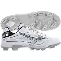 Mizuno Mens Cusion Revo Diamond Low TPU Molded Cleats, White/Black