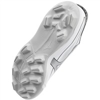 Mizuno Youth Cusion Revo Diamond Molded Baseball Cleat, White/Black