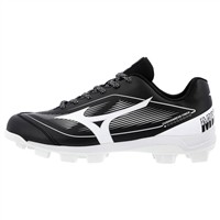 Mizuno Womens Cushion Revo Finch TPU Molded Cleats, Black/White