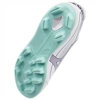 Mizuno Womens Cushion Revo Finch TPU Molded Cleats, White/Purple