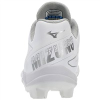 Mizuno Womens Cushion Revo Finch TPU Molded Cleats, White/Silver