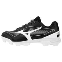 Mizuno Youth Cusion Revo Finch TPU Molded Cleat, Black/White