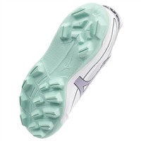 Mizuno Youth Cusion Revo Finch TPU Molded Cleat, White/Purple