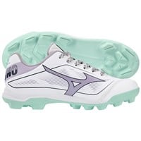 Mizuno Youth Cusion Revo Finch TPU Molded Cleat, White/Purple