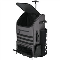 Mizuno Pro Wheeled Bat Pack, Charcoal/Black