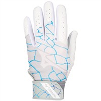 Mizuno Adult MVP Batting Gloves, White/Blue