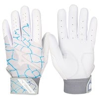 Mizuno Adult MVP Batting Gloves, White/Blue