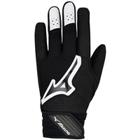 Mizuno Womens Finch Fastpitch Batting Gloves, Black/White