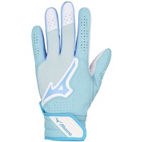 Mizuno Womens Finch Fastpitch Batting Gloves, Light Blue