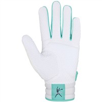Mizuno Womens Finch Fastpitch Batting Gloves, White/Lavender