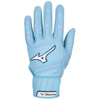 Mizuno Adult Pro Select Batting Gloves, Light Blue