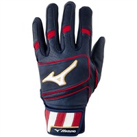 Mizuno Adult Pro Select Batting Gloves, Navy/Red