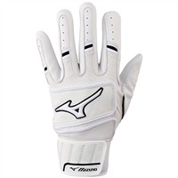 Mizuno Adult Pro Select Batting Gloves, White