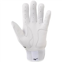 Mizuno Adult Pro Select Batting Gloves, White