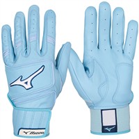 Mizuno Adult Pro Select Batting Gloves, Light Blue