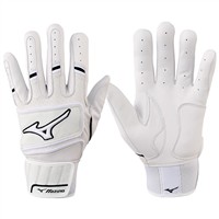 Mizuno Adult Pro Select Batting Gloves, White