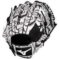 Mizuno MVP Prime M-Print 11.5in Baseball Glove (GMVP-40MP), Black/White