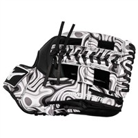 Mizuno MVP Prime M-Print 11.75in Baseball Glove (GMVP-50MP), Black/White