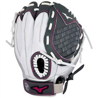 Mizuno Youth Prospect Finch 11in Fastpitch Glove (GPP1100F4), White/Black