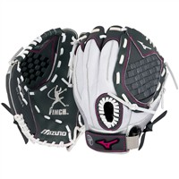 Mizuno Youth Prospect Finch 11in Fastpitch Glove (GPP1100F4), White/Black