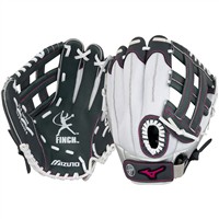 Mizuno Youth Prospect Finch 11.5in Fastpitch Glove (GPP1150F4), White/Black