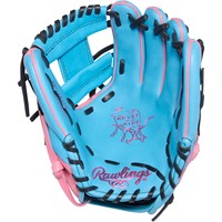 Rawlings Limited Edition Heart of the Hide ColorSync 10.0 11.5in Baseball Glove, Blue/Pink